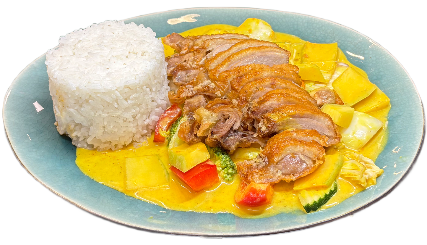 Reisgericht mit Mango-Soße