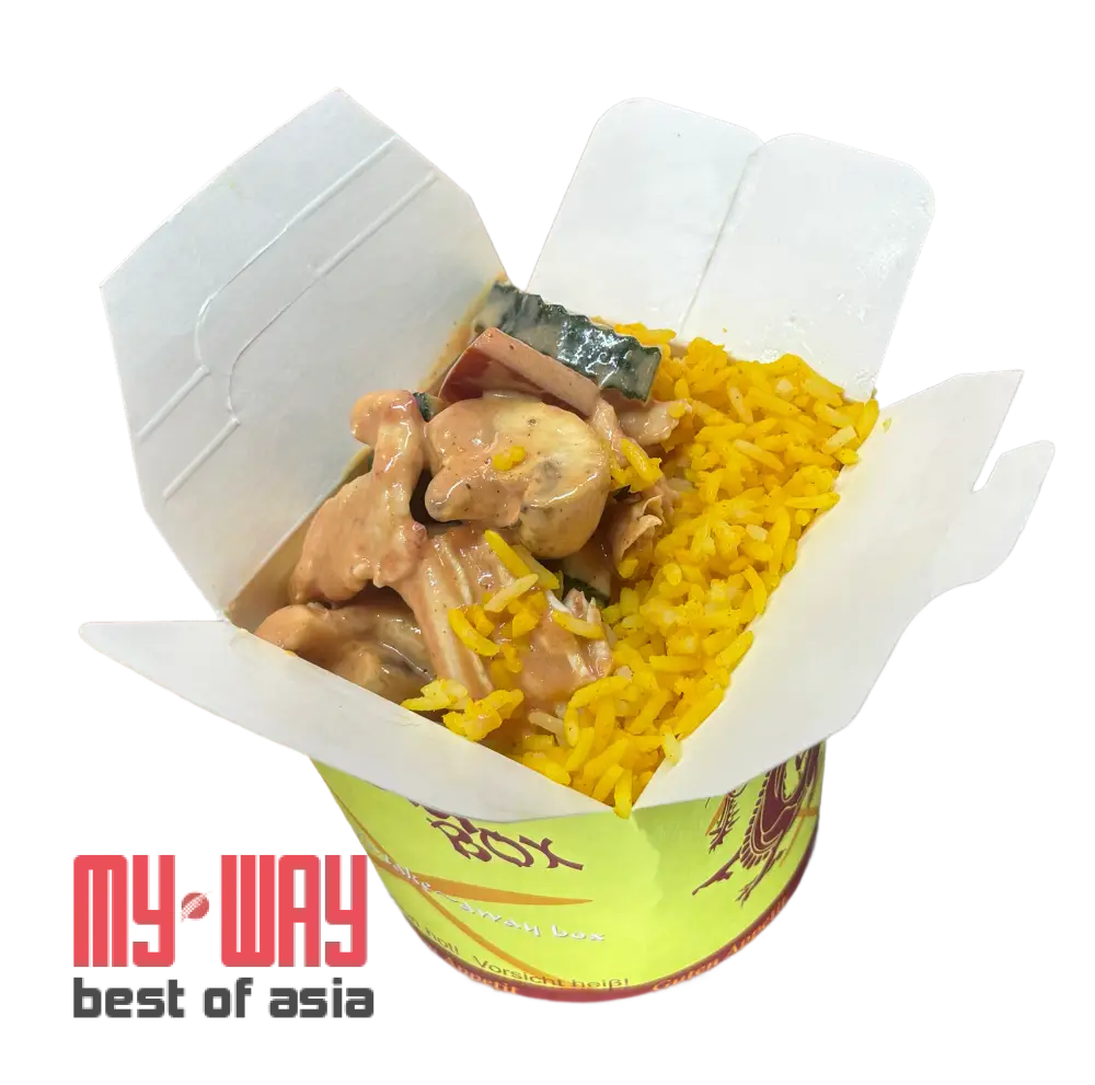 Indisch Box – Würziger Currygenuss to go Chicken Jafrezi / Box